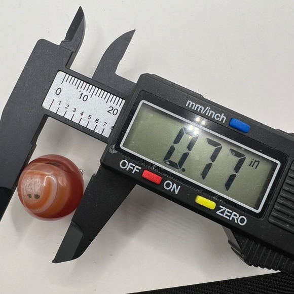 Carnelian Agate Crystal‎ Marble Sphere (#23) - Picture 8 of 9